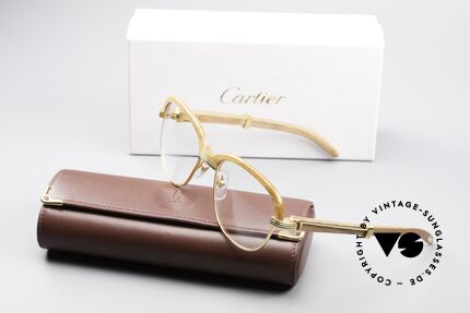 Cartier Malmaison Rare Bubinga Edelholzbrille, KEINE Retrobrille, sondern ein Original von 1990!, Passend für Herren und Damen
