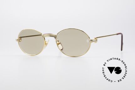 Cartier Saint Honore Ovale Luxus Sonnenbrille, ovale vintage Cartier Sonnen-Brille von circa 1998, Passend für Herren und Damen