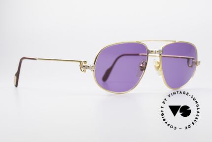 Cartier Romance Santos - S Luxus Sonnenbrille, dieses Mod. mit SANTOS-Dekor in SMALL Gr. 54-16, 135, Passend für Herren und Damen
