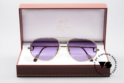 Cartier Romance Santos - S Luxus Sonnenbrille, 2nd hand in neuwertigem Zustand mit GENTA Lederetui, Passend für Herren und Damen