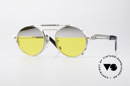 Jean Paul Gaultier 56-8171 Steampunk Brille mit Clip, 56/8171: das meistgesuchte Gaultier Modell, weltweit, Passend für Herren und Damen