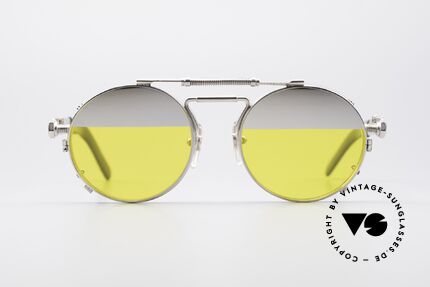 Jean Paul Gaultier 56-8171 Steampunk Brille mit Clip, das erste Modell der Gaultier Brillen-Serie überhaupt, Passend für Herren und Damen