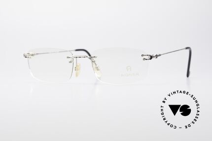 Aigner EA360 Randlose Vintage Fassung, Aigner EA360 vintage Designer-Designerbrillenfassung, Passend für Herren