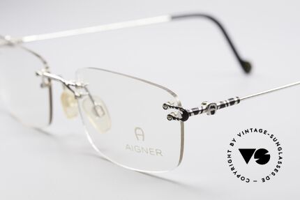 Aigner EA360 Randlose Vintage Fassung, unbenutzte Lagerware (wie all unsere randlosen Brillen), Passend für Herren