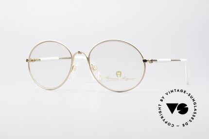 Aigner EA13 Kleine Runde 80er Brille, Etienne Aigner vintage Designer-Brille der 1980er, Passend für Damen
