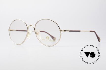 Aigner EA13 Runde 80er Luxus Brille, wahre Luxus-Brille mit Seriennr.; kostbar & selten, Passend für Herren und Damen