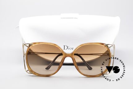 Christian Dior 2616 80er Damen Sonnenbrille XXL, die übergroße Fassung wäre sogar optisch verglasbar, Passend für Damen