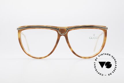 Gucci 2303 Vintage Damenbrille 80er, tolle Kombination der Materialien und der Farben, Passend für Damen