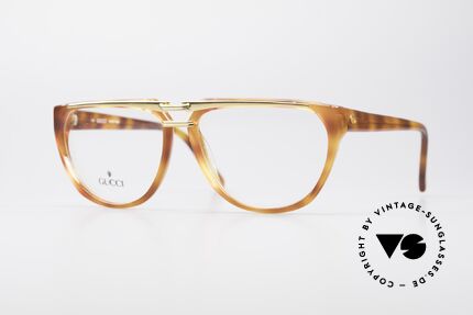 Gucci 2321 Designer Damenbrille 80er, vintage 1980er Brille von GUCCI in Schildpatt-Optik, Passend für Damen