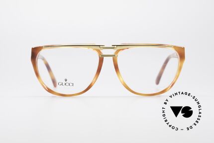 Gucci 2321 Designer Damenbrille 80er, Bügel mit dem berühmten Symbol (die 2 Steigbügel), Passend für Damen