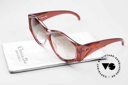 Christian Dior 2230 XXL Vintage 80er Sonnenbrille, grandiose Optik in bordeaux-Rot (ein echter Hingucker), Passend für Damen