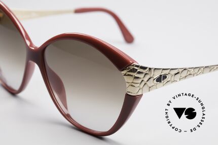 Christian Dior 2319 Damen Designersonnenbrille, Front in bordeaux-Rot (originell & äußerst selten), Passend für Damen