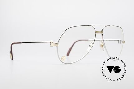 Cartier Vendome LC - L Platin Edition Luxusbrille, dieses Modell mit LC-Dekor in LARGE Größe 62-14, 140, Passend für Herren