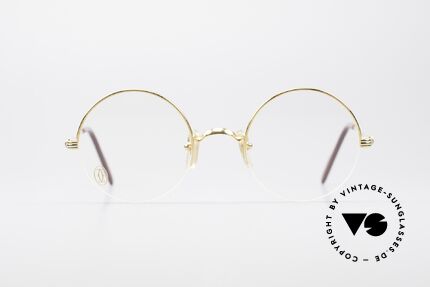 Cartier Mayfair - S Runde Luxusbrille Damen Herren, kleine runde Designer-Brille in S Größe 45°20, Passend für Herren und Damen