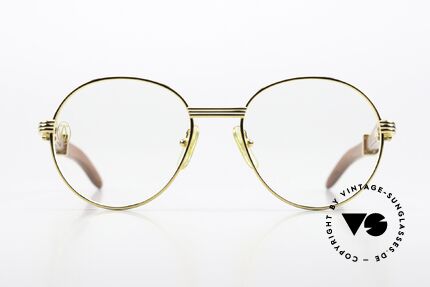 Cartier Bagatelle Bubinga Edelholzbrille Luxus, außergewöhnliche CARTIER vintage Luxus-Brille, Passend für Herren und Damen