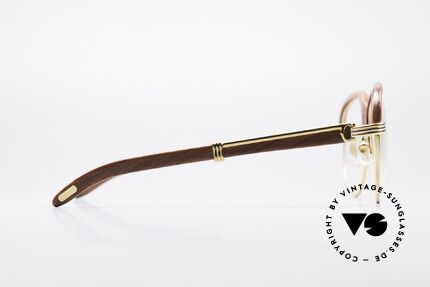 Brillen Cartier Malmaison 90er Bubinga Edelholzbrille