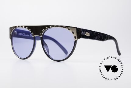 Christian Dior 2437 Vintage Damen Sonnenbrille, zudem sehr markante, vergoldete Schmuck-Blende, Passend für Damen