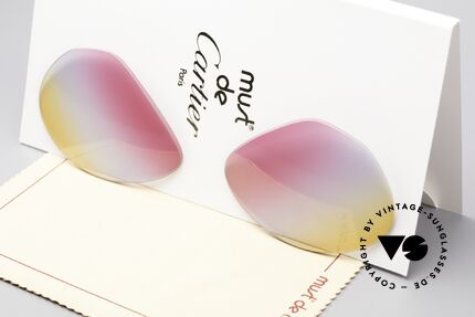 Cartier Vendome Lenses - M Tricolored Sunrise Gläser, neue CR39 UV400 Kunststoff-Gläser (100% UV Schutz), Passend für Herren und Damen