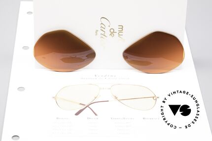 Cartier Vendome Lenses - L Sonnengläser Abendrot, toller Farbverlauf wie ein Sonnenuntergang / Abendrot, Passend für Herren