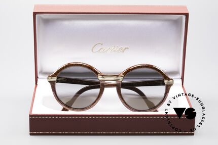 Cartier Cabriolet Runde Luxus Sonnenbrille, ungetragen mit OVP (wirklich selten in diesem Zustand), Passend für Damen