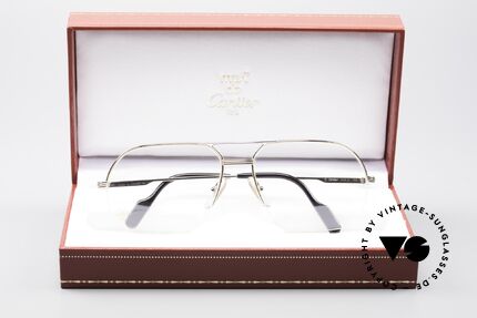 Cartier Orsay Halbrand Luxus Platin Brille, edle Platin-Edition: Fassung mit Platin-Legierung, Passend für Herren
