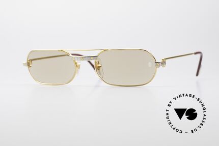 Cartier MUST Santos - M Elton John Sonnenbrille, MUST: das erste Modell der Lunettes Collection '83, Passend für Herren Cartier MUST Santos - M Elton John Sonnenbrille, MUST: das erste Modell der Lunettes Collection '83, Passend für Herren