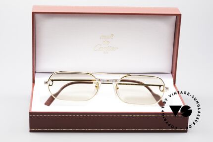 Cartier MUST Santos - M Elton John Sonnenbrille, 22kt vergoldet (wie alle alten Cartier Luxus-Brillen), Passend für Herren Cartier MUST Santos - M Elton John Sonnenbrille, 22kt vergoldet (wie alle alten Cartier Luxus-Brillen), Passend für Herren