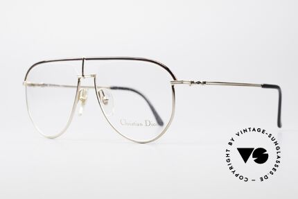 Christian Dior 2582 80er Vintage Herren Brille, goldener Metall-Rahmen mit rotbraunen Applikationen, Passend für Herren Christian Dior 2582 80er Vintage Herren Brille, goldener Metall-Rahmen mit rotbraunen Applikationen, Passend für Herren