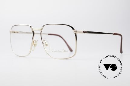 Christian Dior 2489 80er XL Herren Vintage Brille, meisterlich gefertigtes Metallgestell; hartvergoldet, Passend für Herren