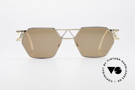 Cazal 960 90er Designer Sonnenbrille, Steg und Bügel im Fachwerkstil ("Eiffelturm-Style"), Passend für Herren und Damen
