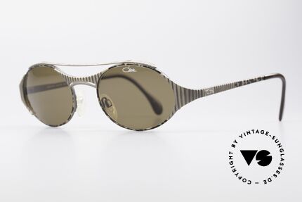 Cazal 978 Vintage Designer Sonnenbrille, elegant markante Rahmengestaltung (antik metall), Passend für Herren und Damen
