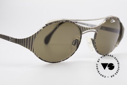 Cazal 978 Vintage Designer Sonnenbrille, dunkelbraune Sonnengläser (für 100% UV Protection), Passend für Herren und Damen