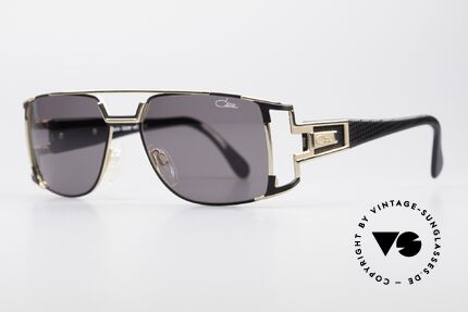 Cazal 974 90er Designer Sonnenbrille, zudem sehr elegantes Farbkonzept in schwarz und gold, Passend für Herren und Damen