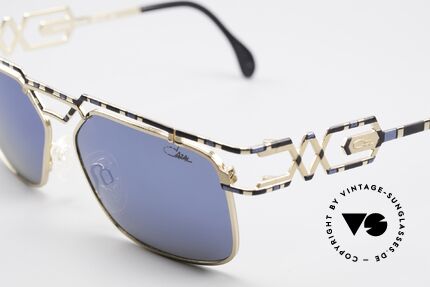 Cazal 973 Blau Verspiegelte Sonnenbrille, verspiegelte Gläser mit UV PROTECTION Markierung, Passend für Herren und Damen