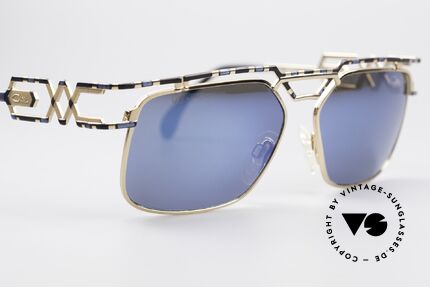 Cazal 973 Blau Verspiegelte Sonnenbrille, ungetragen (wie alle unsere CAZAL vintage Brillen), Passend für Herren und Damen
