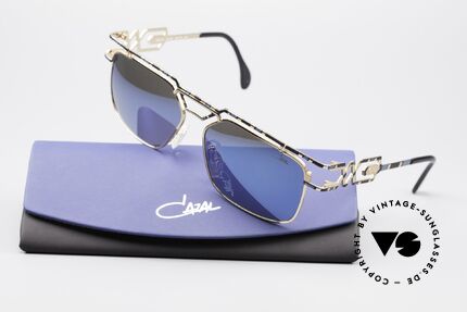 Cazal 973 Blau Verspiegelte Sonnenbrille, ein Highlight für alle Design- und Qualitätsliebhaber, Passend für Herren und Damen