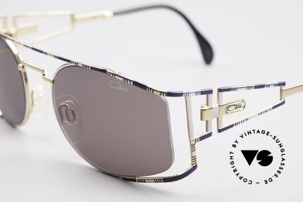 Cazal 967 Vintage Markensonnenbrille, nachtblau / silber-gold Kolorierung; made in Germany, Passend für Herren und Damen