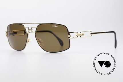 Cazal 972 Echt 90er No Retro Sonnenbrille, enorm hochwertige Rahmenlackierung in schwarz-gold, Passend für Herren und Damen