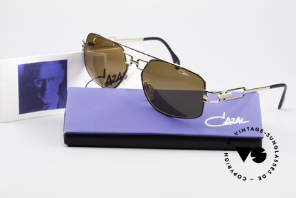 Cazal 972 Echt 90er No Retro Sonnenbrille, braune orig. Cazal Sonnengläser für 100% UV Protection, Passend für Herren und Damen