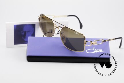 Cazal 972 Designer Sonnenbrille 90er, braune orig. Cazal Sonnengläser für 100% UV Protection, Passend für Herren und Damen