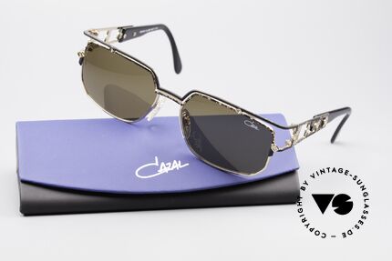 Cazal 979 Vintage Sonnenbrille Damen, orig. braune CAZAL Sonnengläser für 100% UV Schutz, Passend für Damen