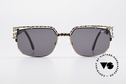 Cazal 979 Vintage Damen Sonnenbrille, sehr markante Front mit anspruchsvollem Bügel-Dekor, Passend für Damen