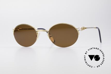 Fred Feroe Ovale Luxus Sonnenbrille, einmalige Designerbrille von Fred, Paris aus den 80ern, Passend für Herren und Damen