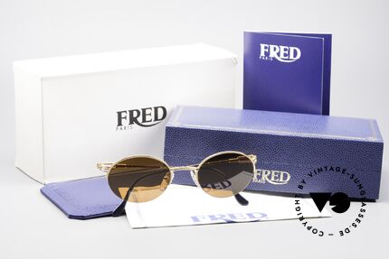 Fred Feroe Ovale Luxus Sonnenbrille, ungetragen, wie all unsere edlen vintage Sonnenbrillen, Passend für Herren und Damen