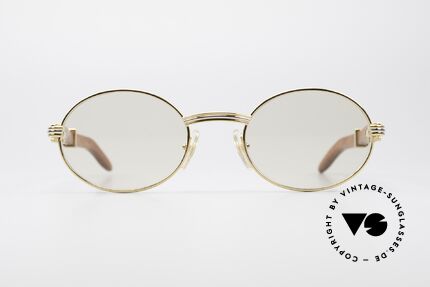 Cartier Giverny Ovale Edelholz Sonnenbrille, aus afrik. Bubinga-Holz gefertigt, Gr. 53°22, 135, Passend für Herren und Damen