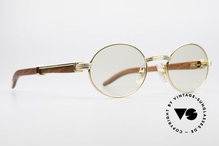 Cartier Giverny Ovale Edelholz Sonnenbrille, kostbare Rarität der teuren 'Precious Wood' Serie, Passend für Herren und Damen