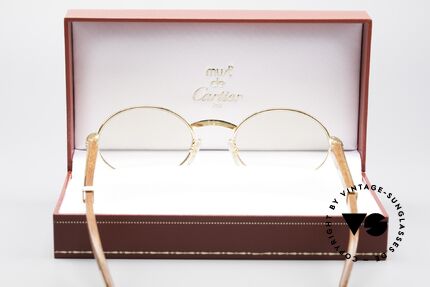 Cartier Giverny Ovale Edelholz Sonnenbrille, ZEISS Automatik-Gläser (verdunkeln automatisch), Passend für Herren und Damen