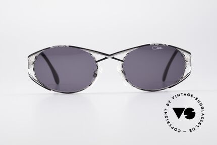Cazal 977 Vintage Sonnenbrille Damen, sehr elegante Rahmengestaltung in silber / schwarz, Passend für Damen