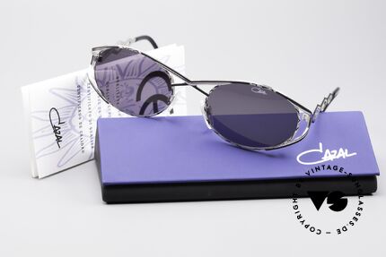 Cazal 977 Vintage Sonnenbrille Damen, graue original CAZAL Sonnengläser (100% UV Schutz), Passend für Damen