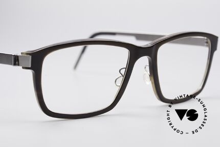 Lindberg 1802 Horn Echthorn Titanium Brille, ungetragenes Designerstück + orig. Verpackung / Zubehör, Passend für Herren